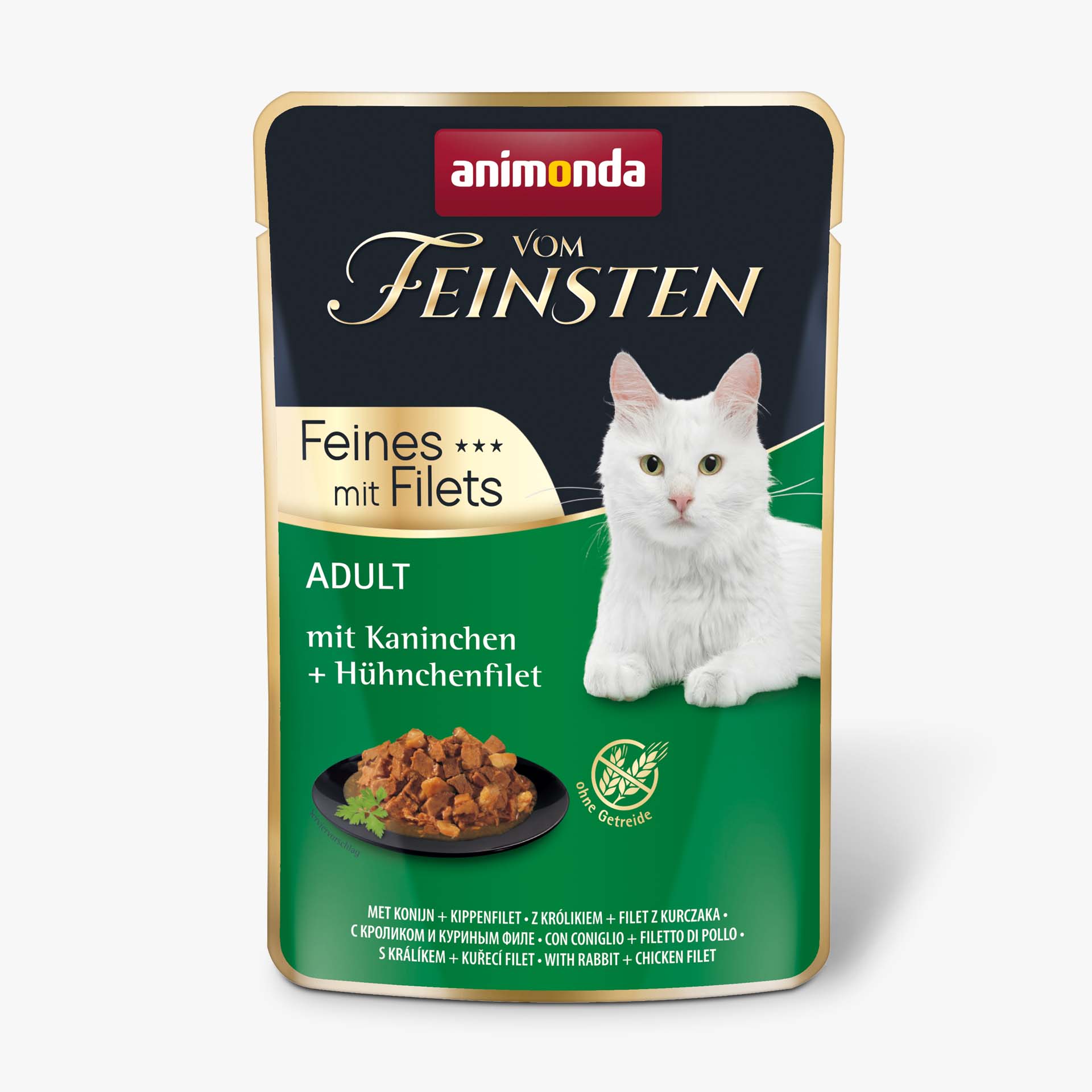 83065 animonda Vom Feinsten Adult Feines mit Filets mit Kaninchen und Huehnchenfilet Katze Nassfutter