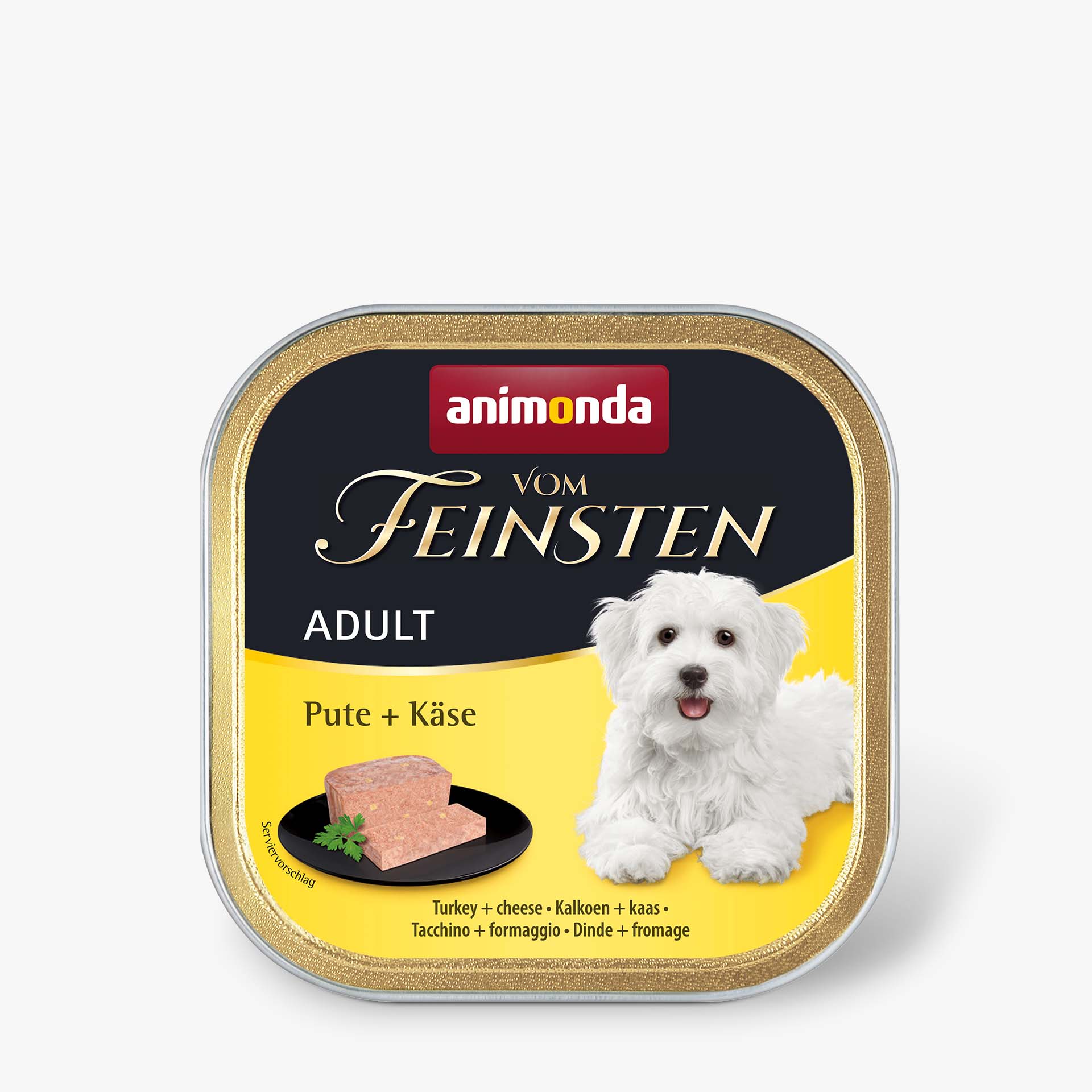 82318 animonda Vom Feinsten Adult Pute und Kaese Hund Nassfutter