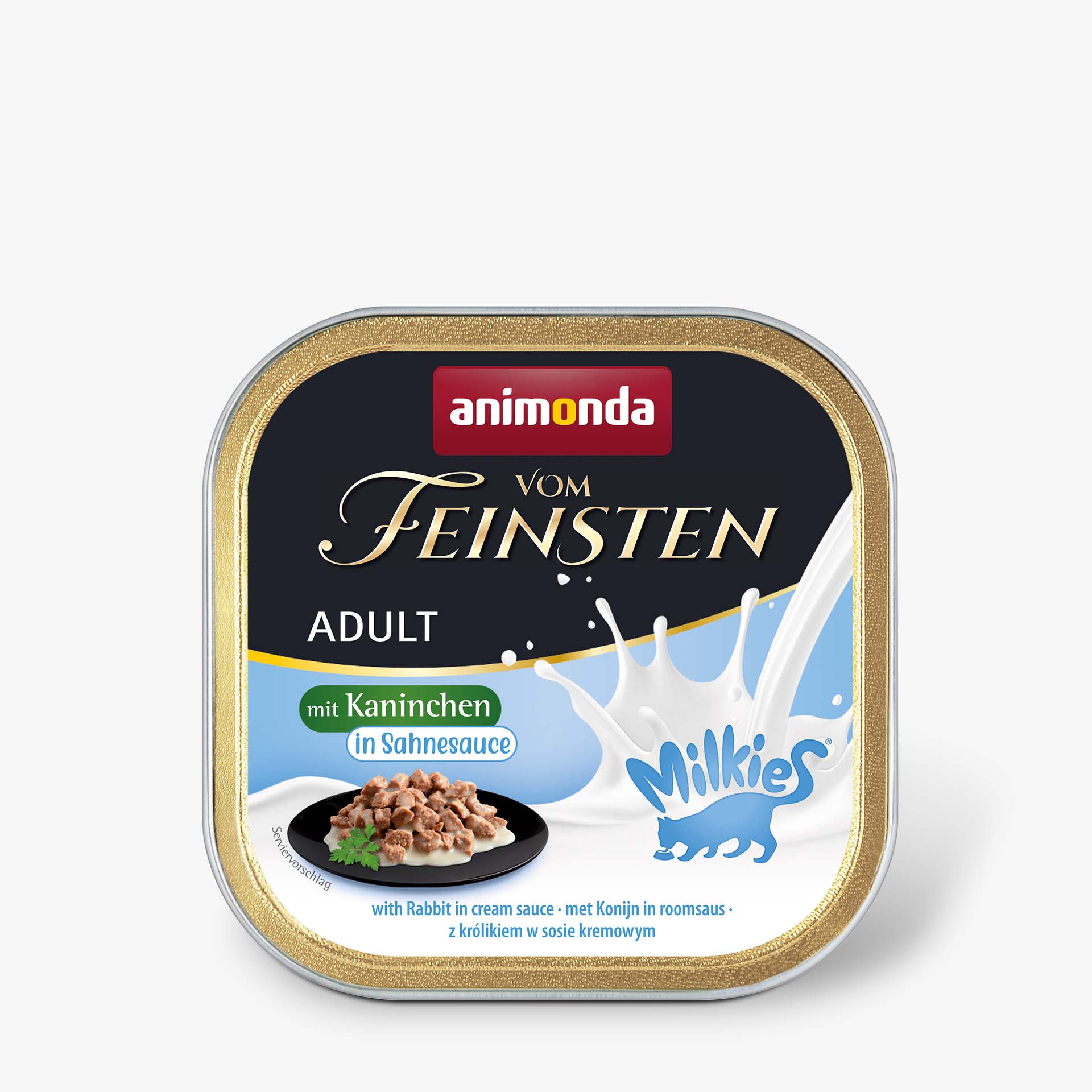 83037 animonda Vom Feinsten Adult mit Milkies Sauce mit Kaninchen in Sahnesauce Katze Nassfutter