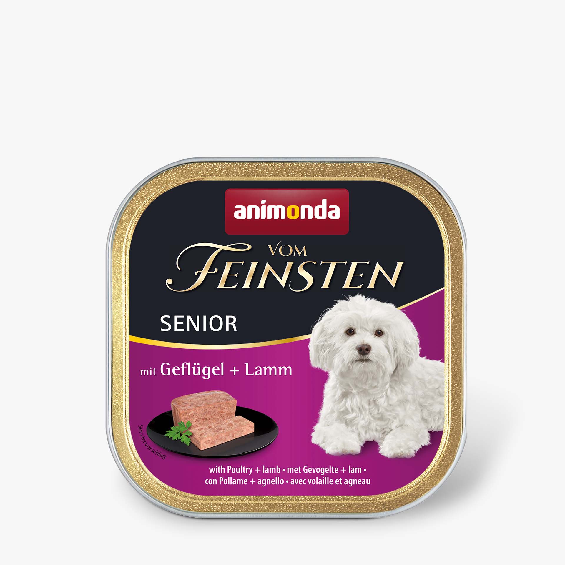 82623 animonda Vom Feinsten Senior mit Gefluegel und Lamm Hund Nassfutter
