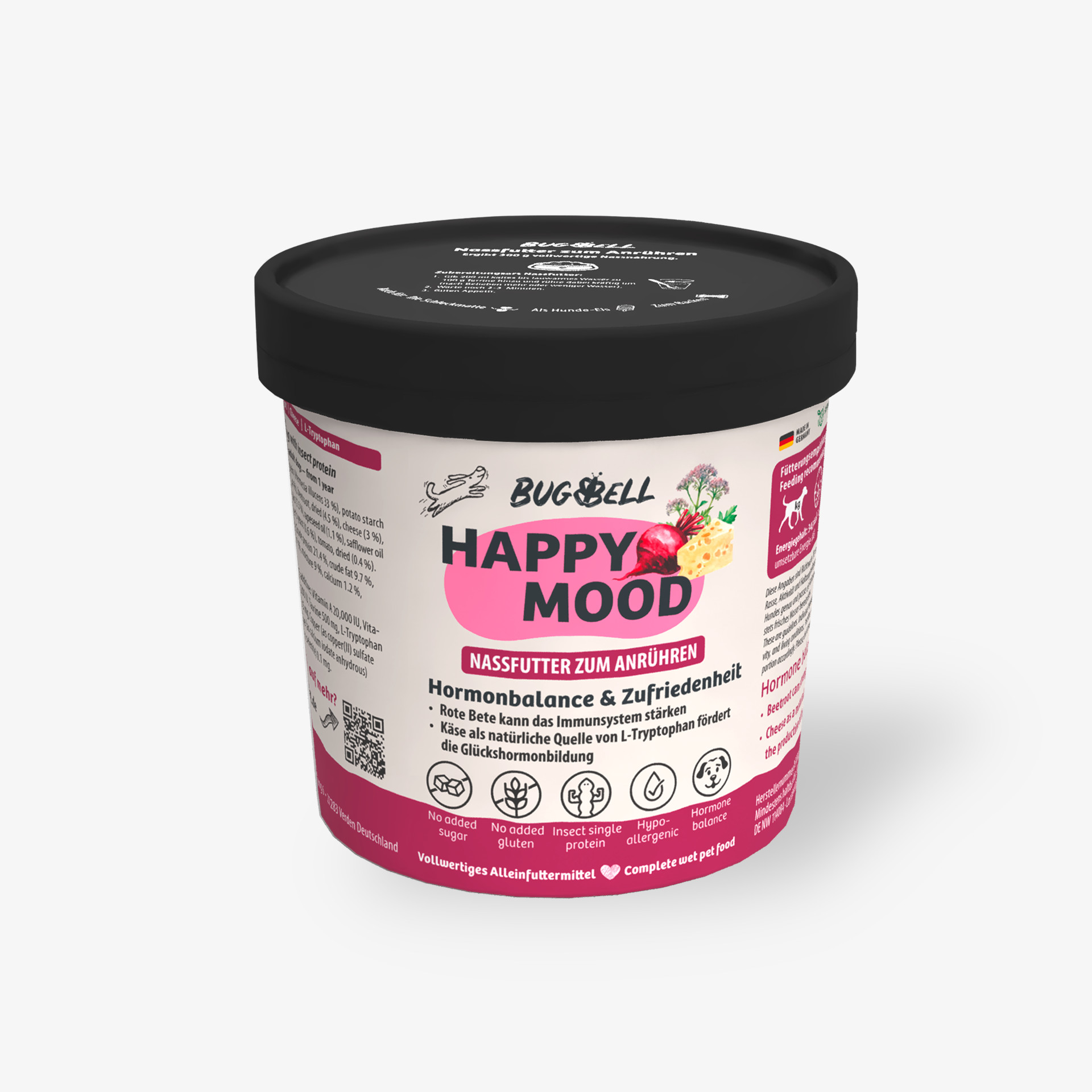 84652 BugBell Bugbell Adult Rot HappyMood Hund Nassfutter