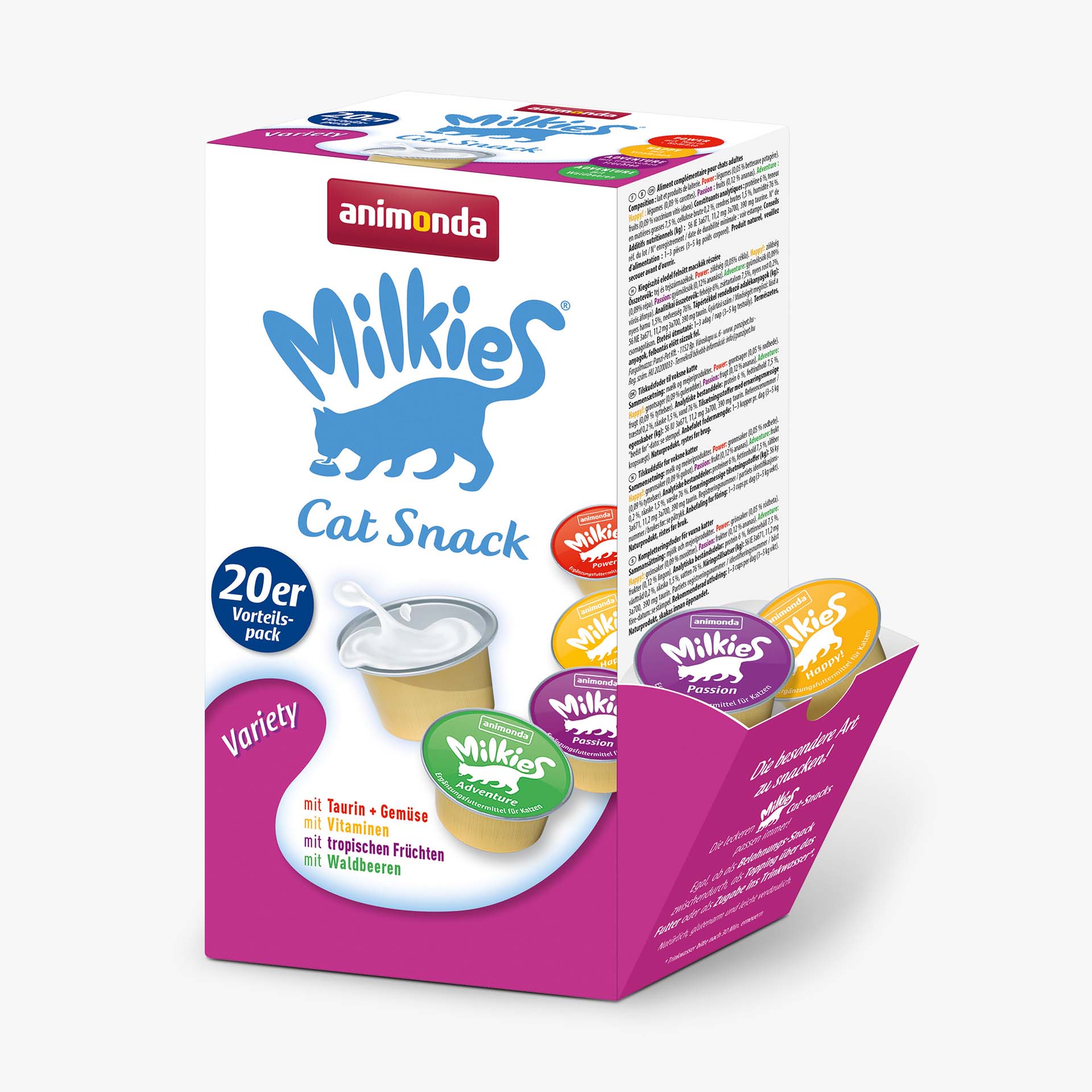 83099 animonda Milkies Adult Milchsnack 20er Variety Katze Snacks und Milch