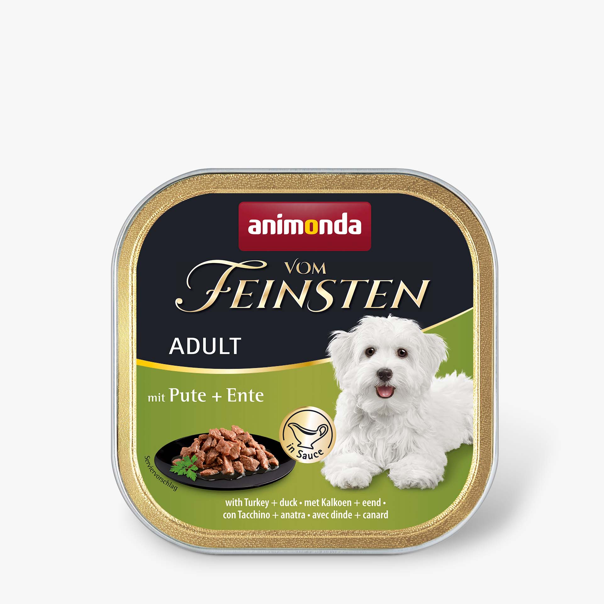 82310 animonda Vom Feinsten Adult mit Pute und Ente in Sauce Hund Nassfutter