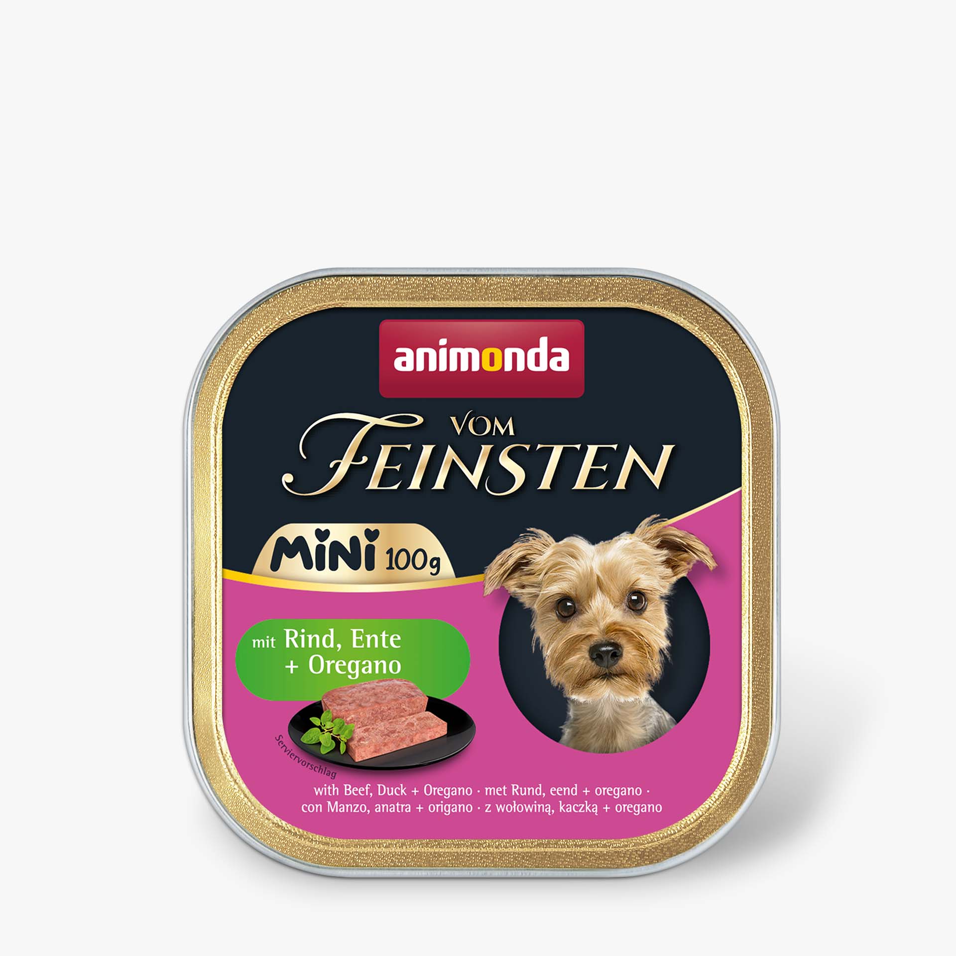 82361 animonda Vom Feinsten Adult Mini mit Rind  Ente und Oregano Hund Nassfutter