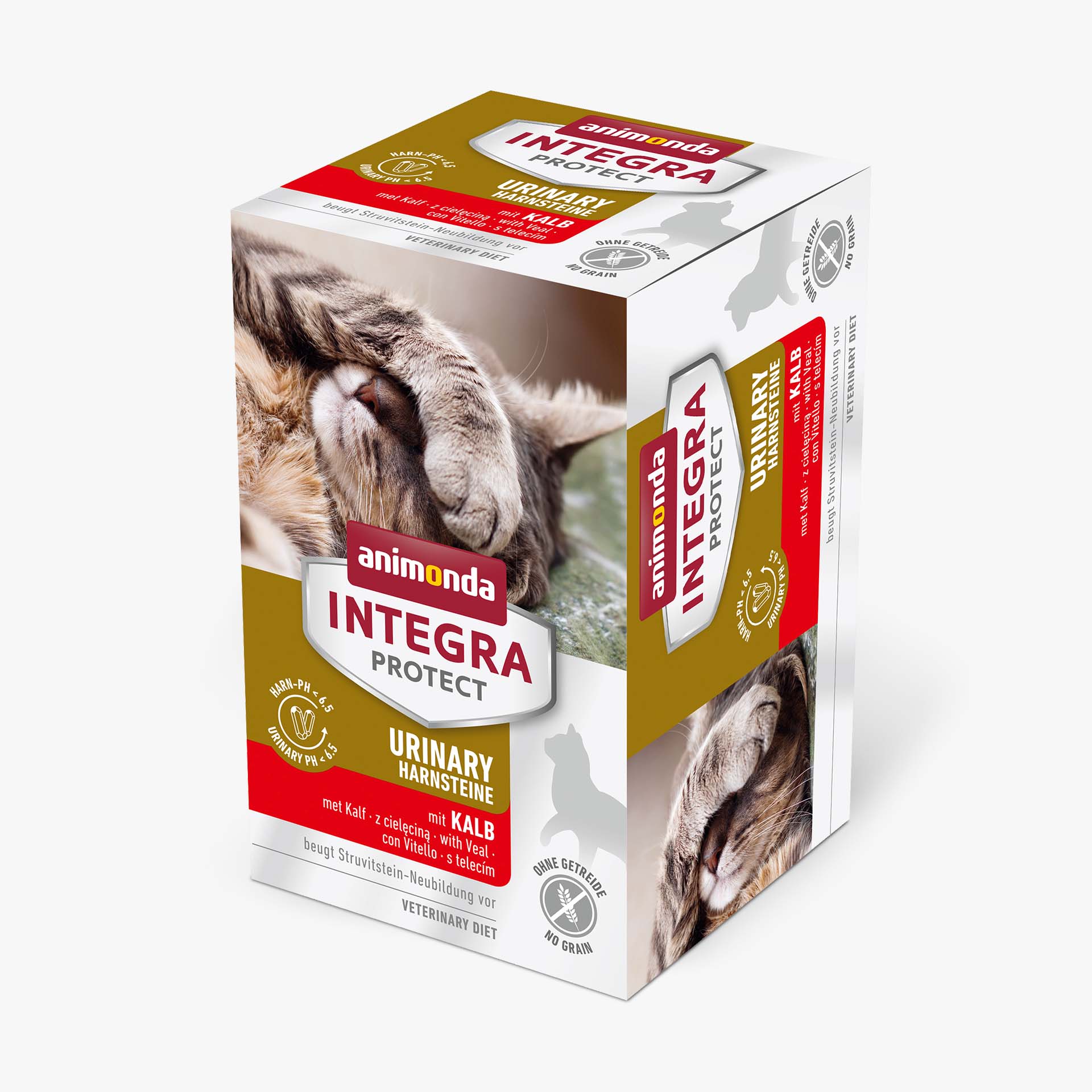 86666 animonda INTEGRA PROTECT Adult Urinary Struvit mit Kalb Katze Nassfutter