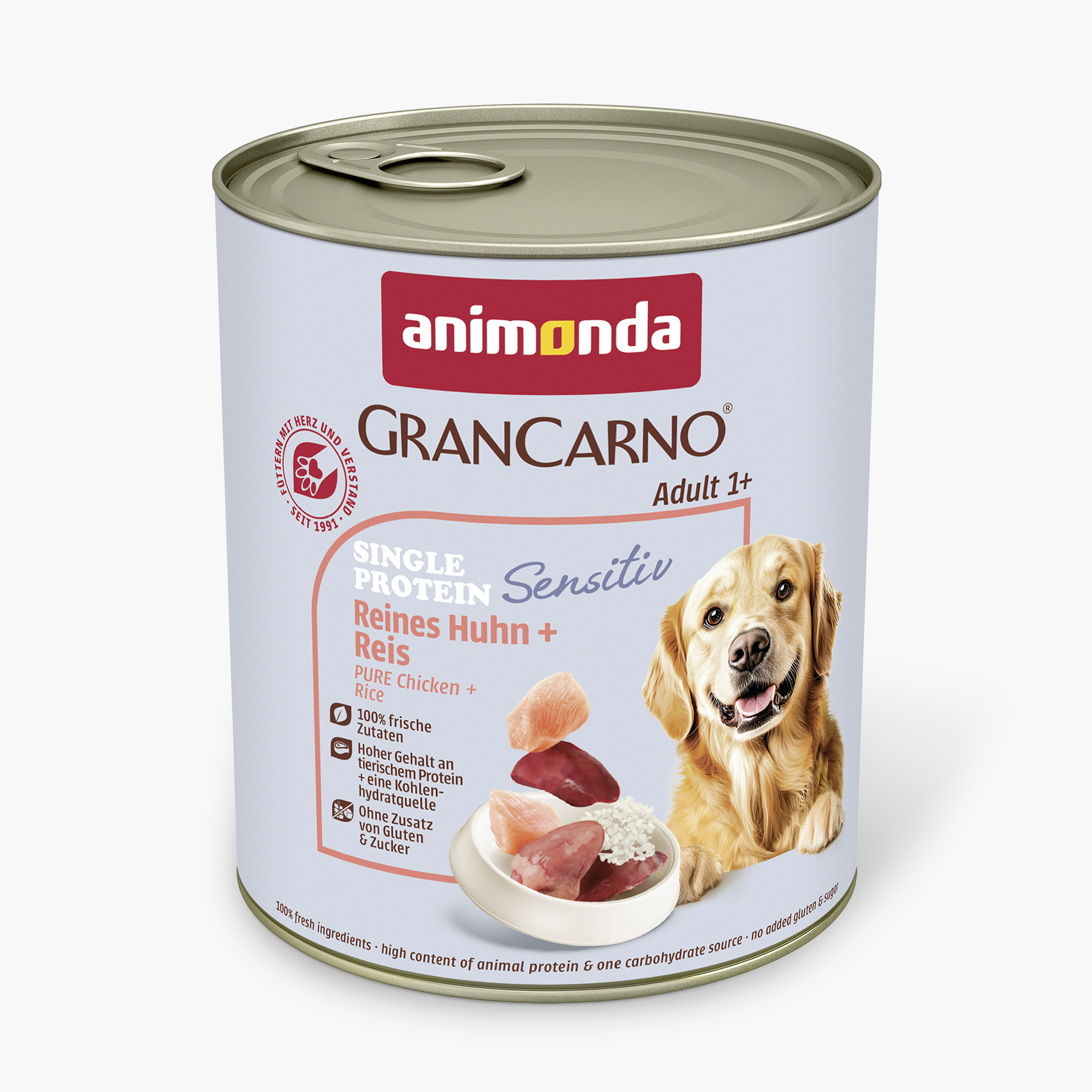 82447 animonda GranCarno Adult Sensitiv Reines Huhn und Reis Hund Nassfutter
