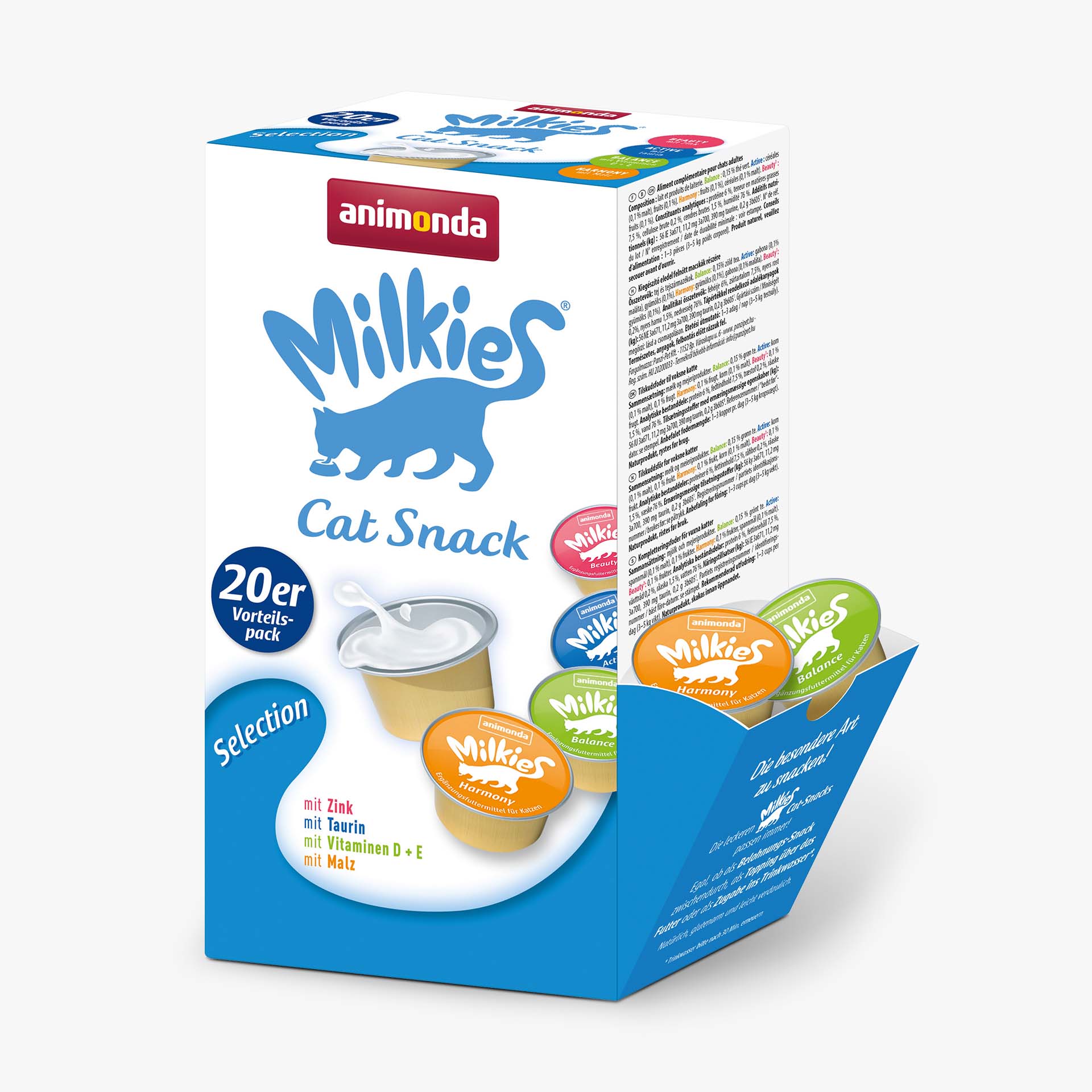 83235 animonda Milkies Adult Milchsnack 20er Selection Katze Snacks und Milch