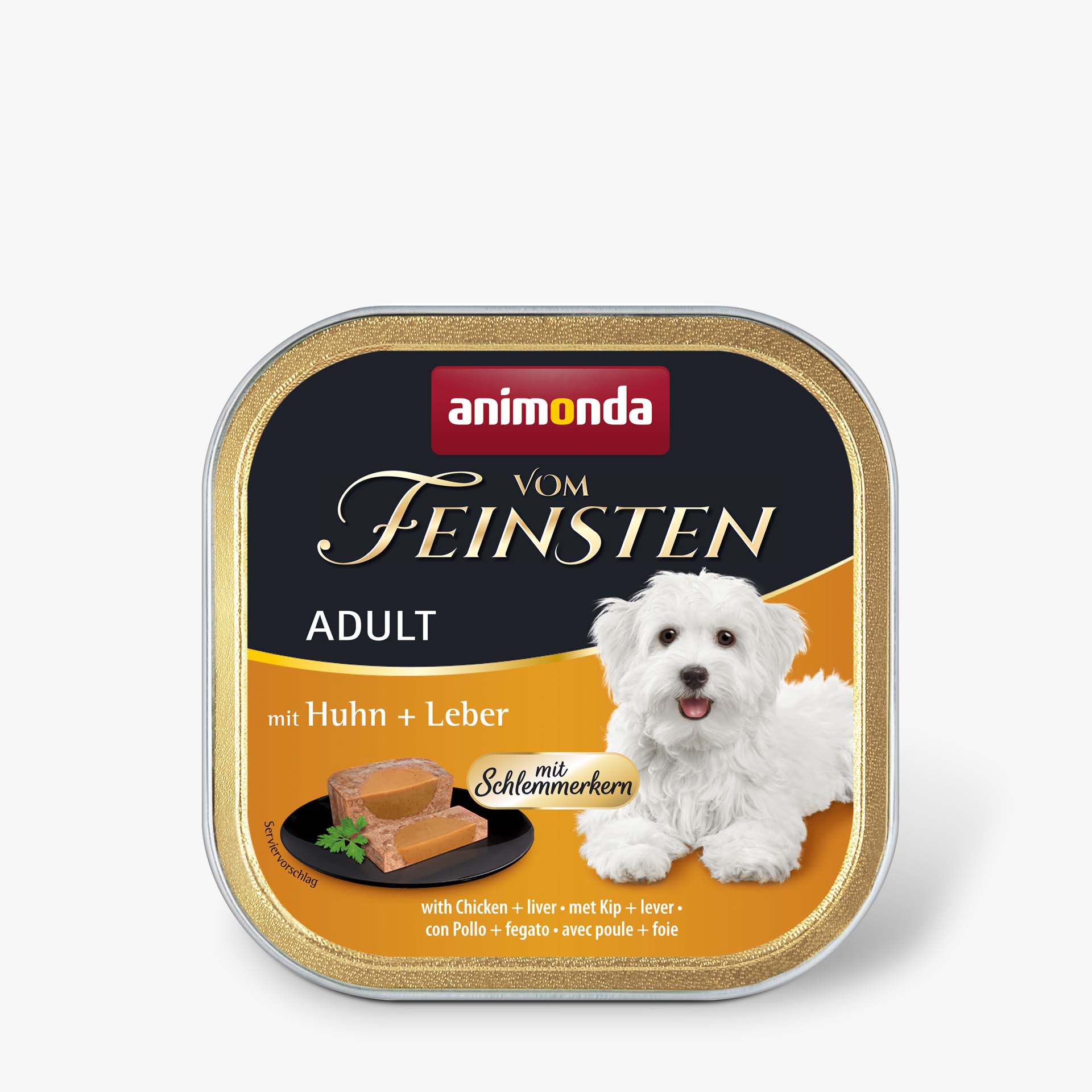 82300 animonda Vom Feinsten Adult Schlemmerkern mit Huhn und Leber Hund Nassfutter