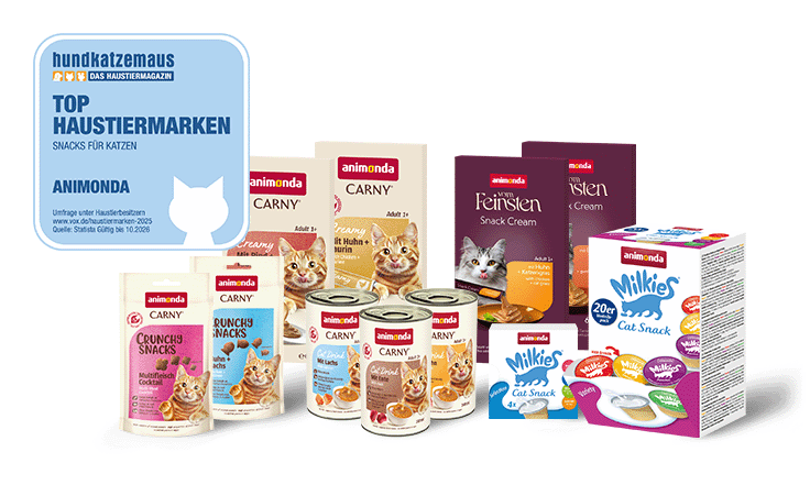 animonda Snack Produkte und Top Haustiermarke Siegel