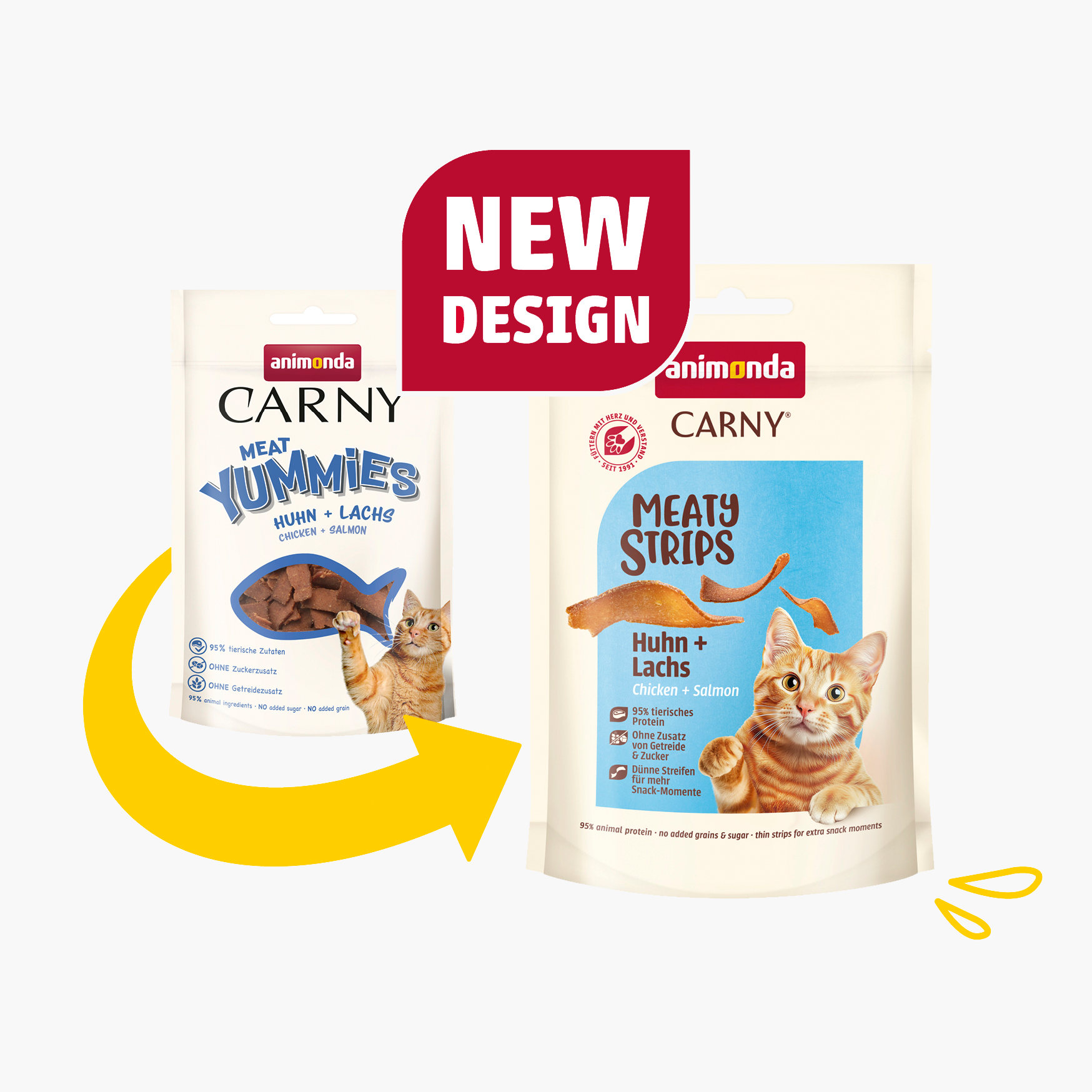 Carny Adult Meaty Strips Huhn + Lachs