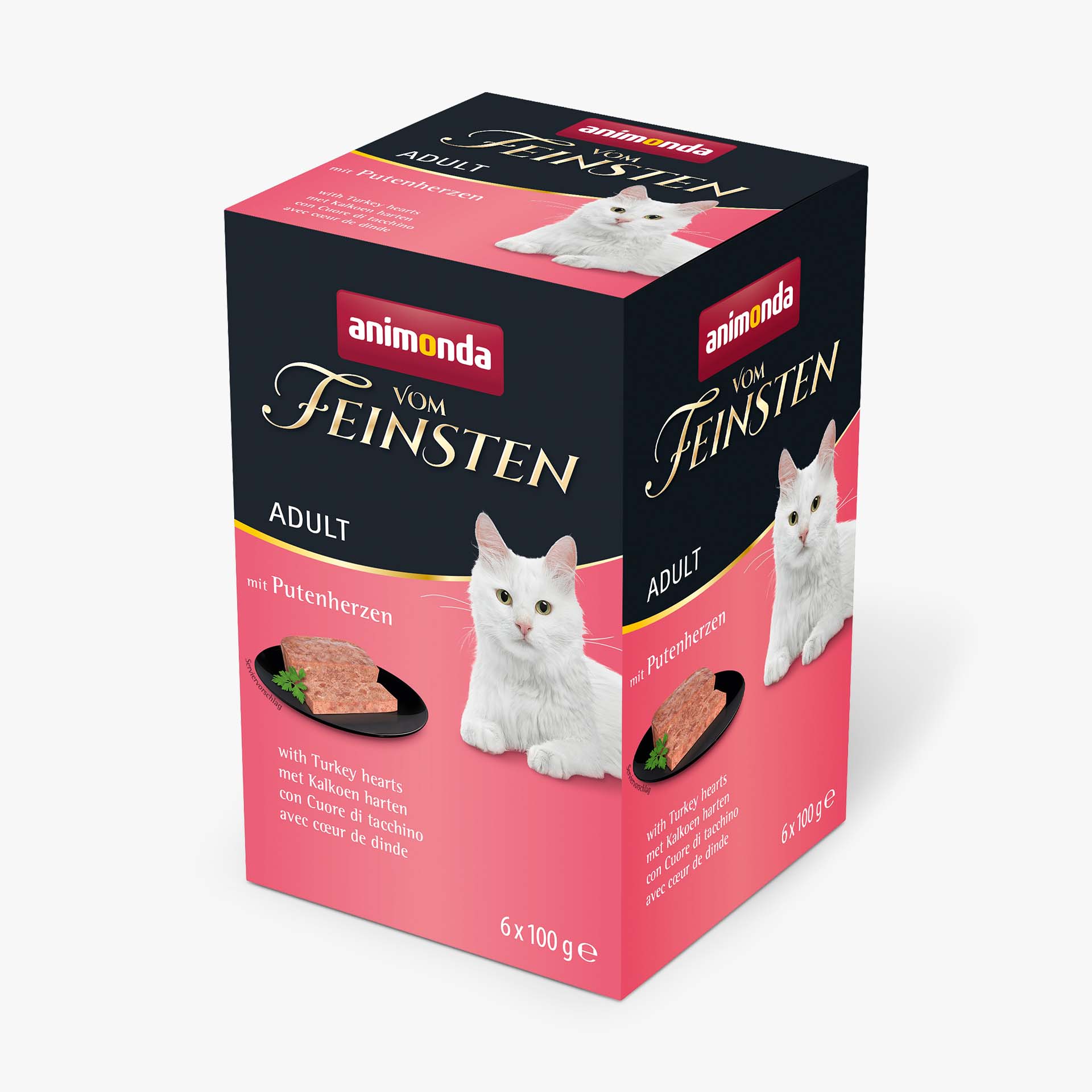 84225 animonda Vom Feinsten Adult mit Putenherzen Katze Nassfutter