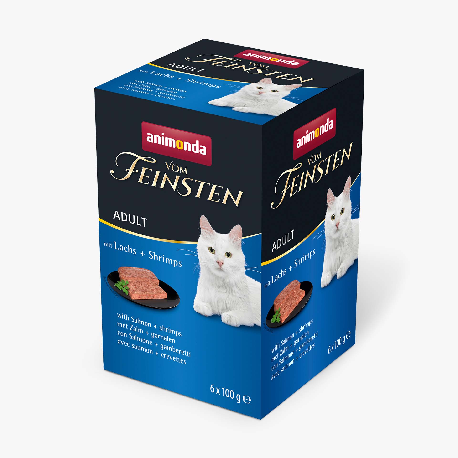84223 animonda Vom Feinsten Adult mit Lachs und Shrimps Katze Nassfutter