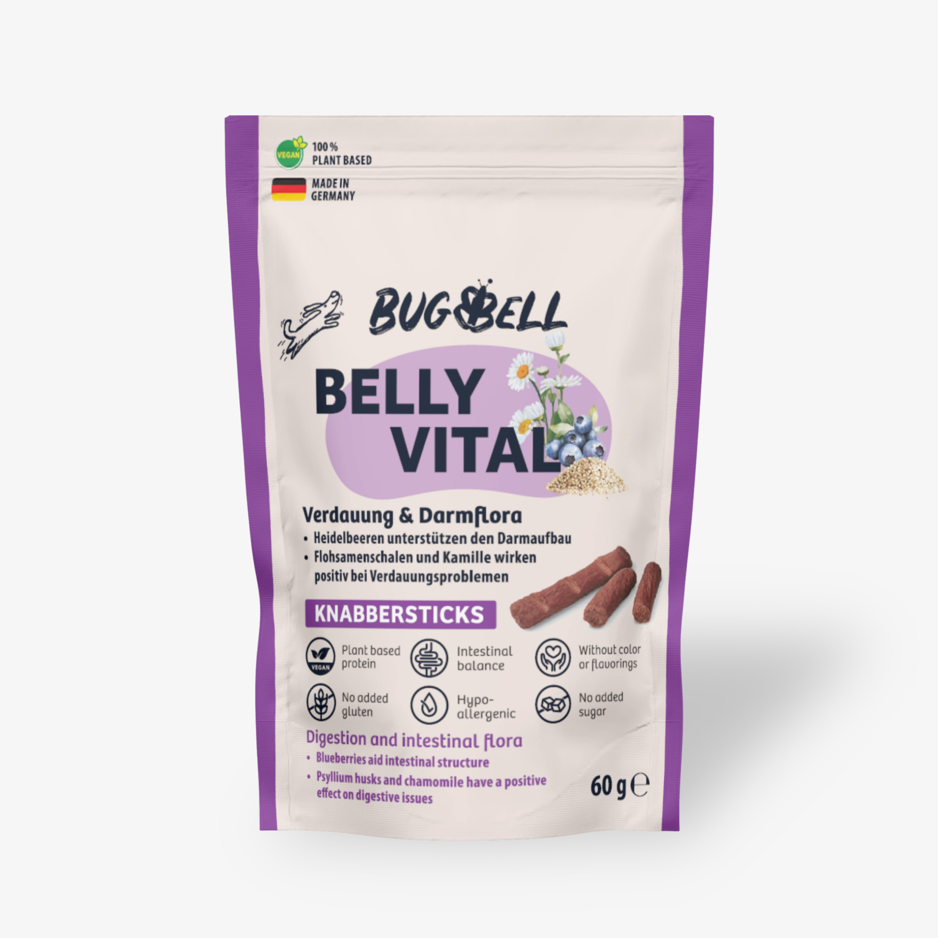 85121 BugBell BugBell Junior  Adult  Senior Knabbersticks BellyVital Hund Snacks