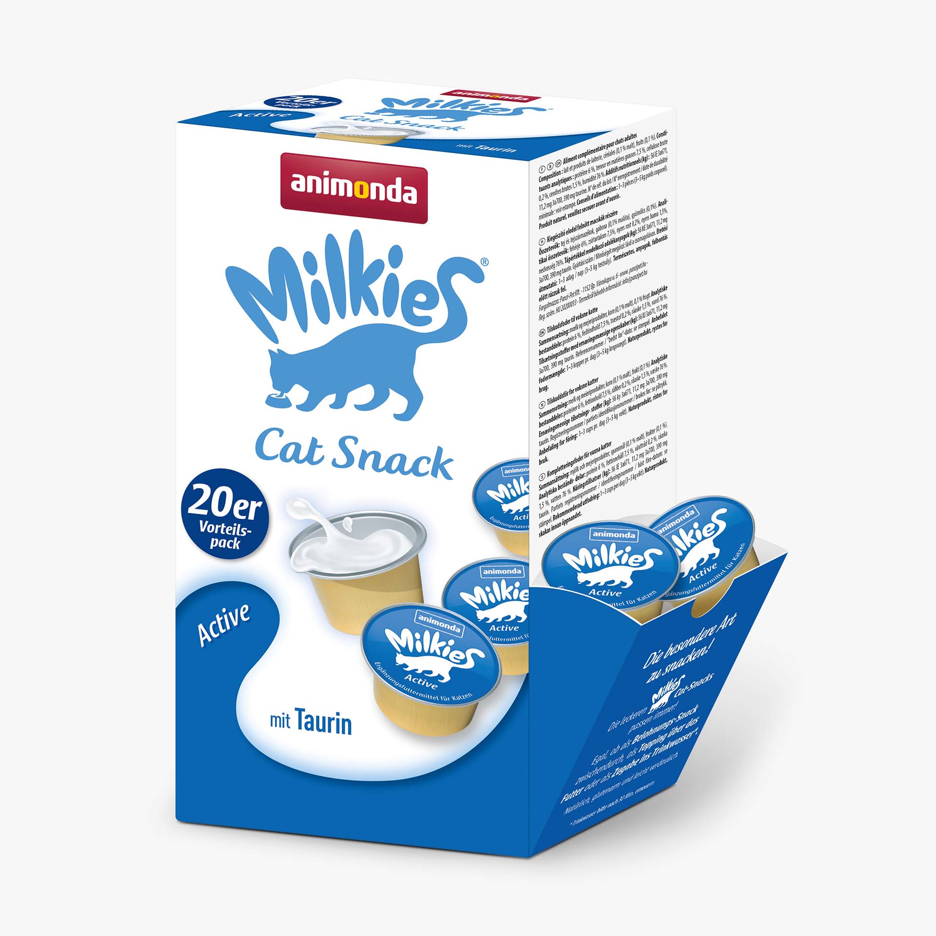 83529 animonda Milkies Adult Milchsnack 20er Active Katze Snacks und Milch