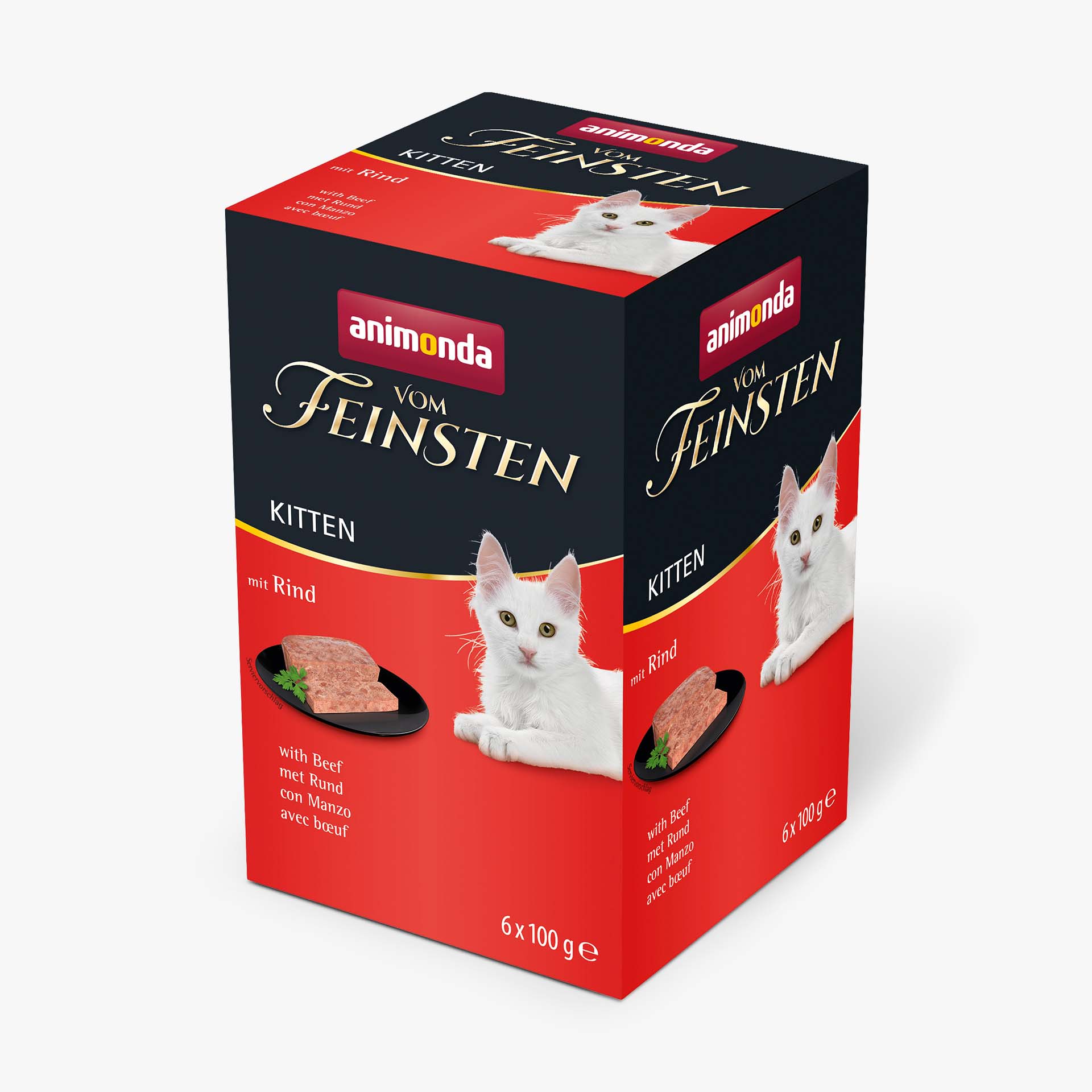 84203 animonda Vom Feinsten Kitten mit Rind Katze Nassfutter