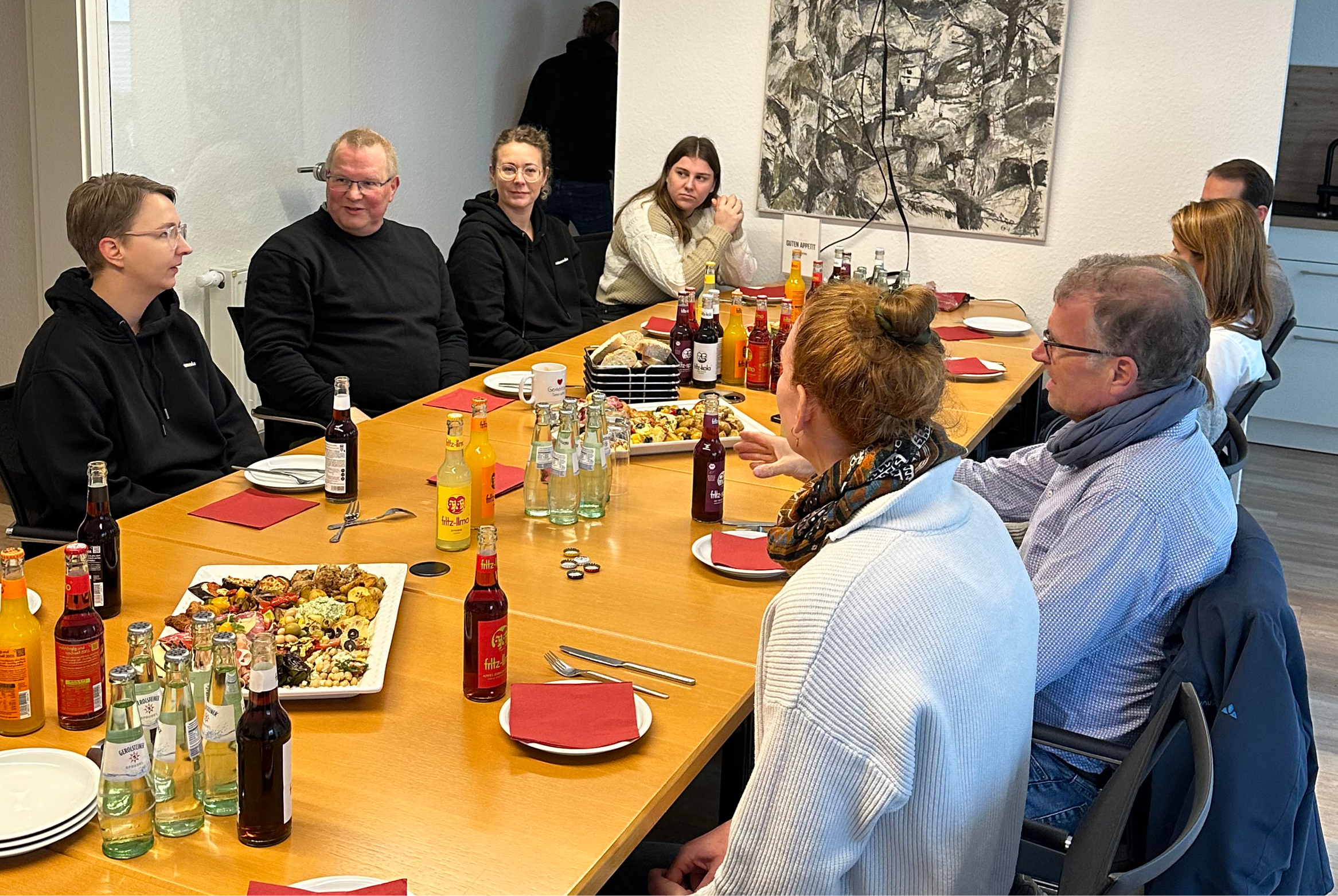 Erholung beim gemeinsamen Mittagessen