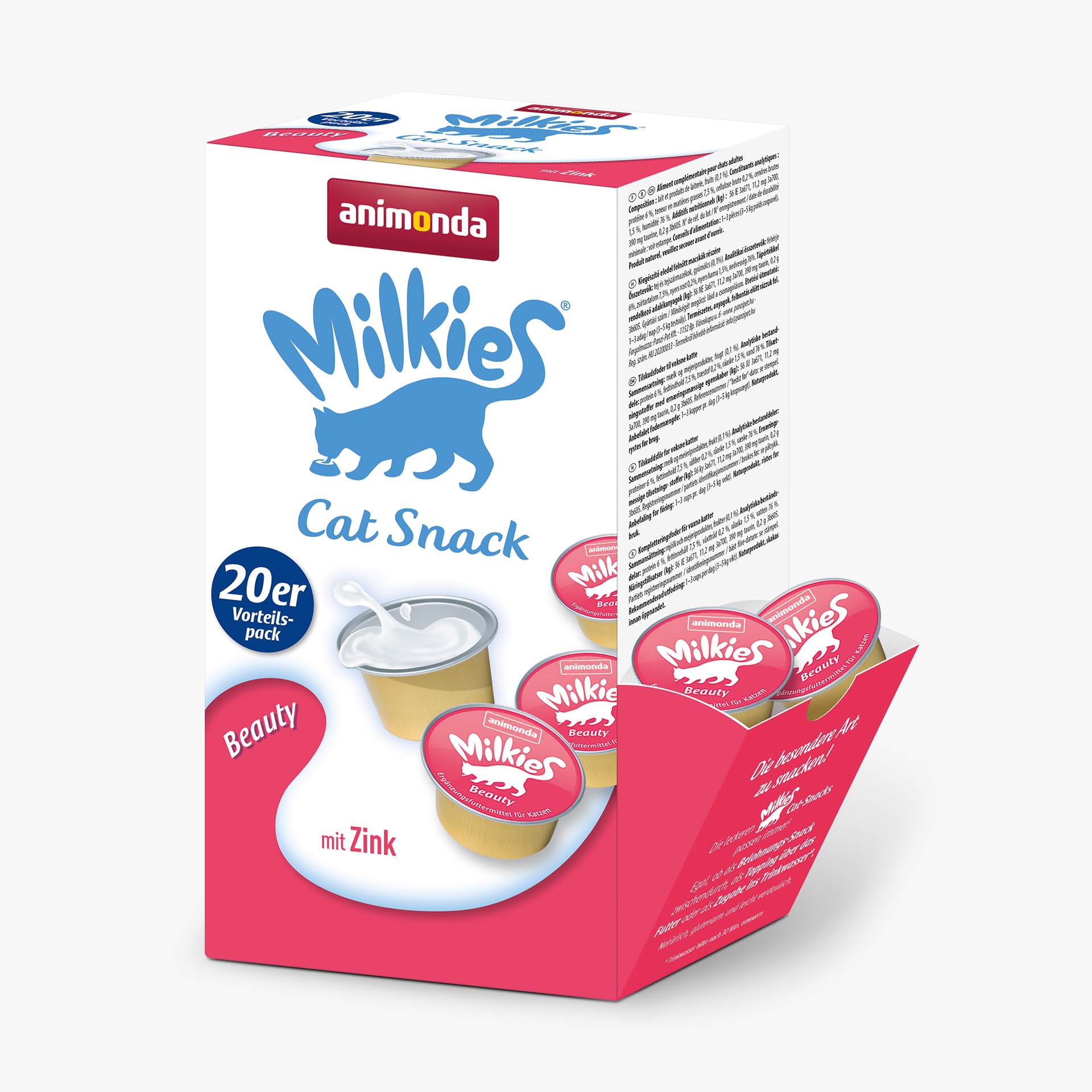 83488 animonda Milkies Adult Milchsnack 20er Beauty Katze Snacks und Milch