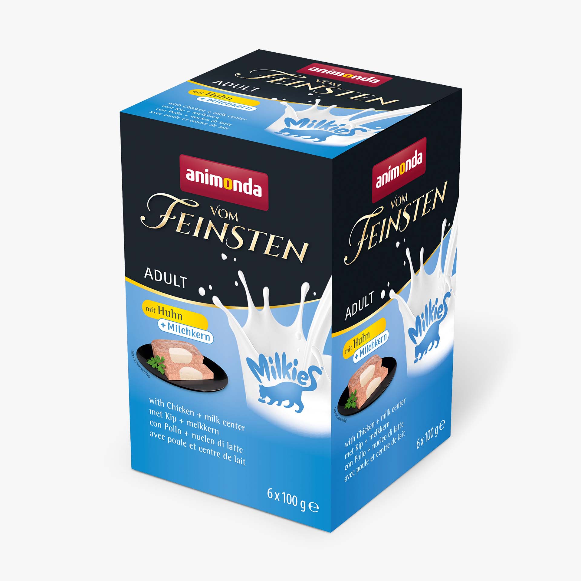 84239 animonda Vom Feinsten Adult mit Milkies Kern mit Huhn und Milchkern Katze Nassfutter