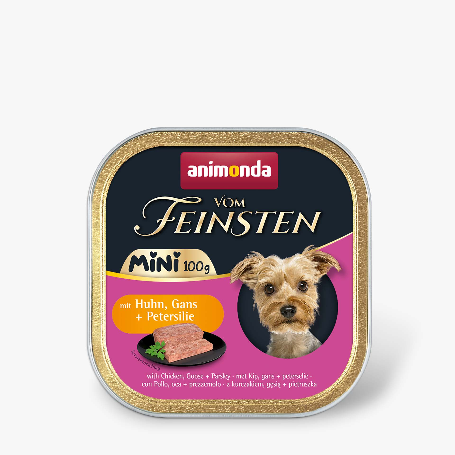 82359 animonda Vom Feinsten Adult Mini mit Huhn  Gans und Petersilie Hund Nassfutter