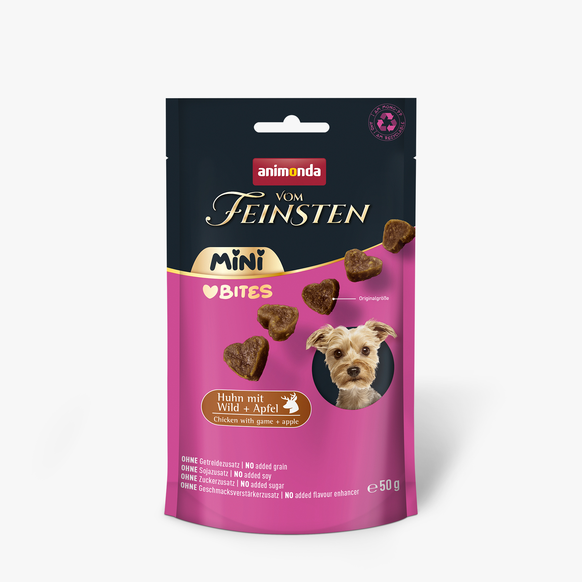 82860 animonda Vom Feinsten Adult Mini Love Bites Huhn mit Wild und Apfel Hund Snacks