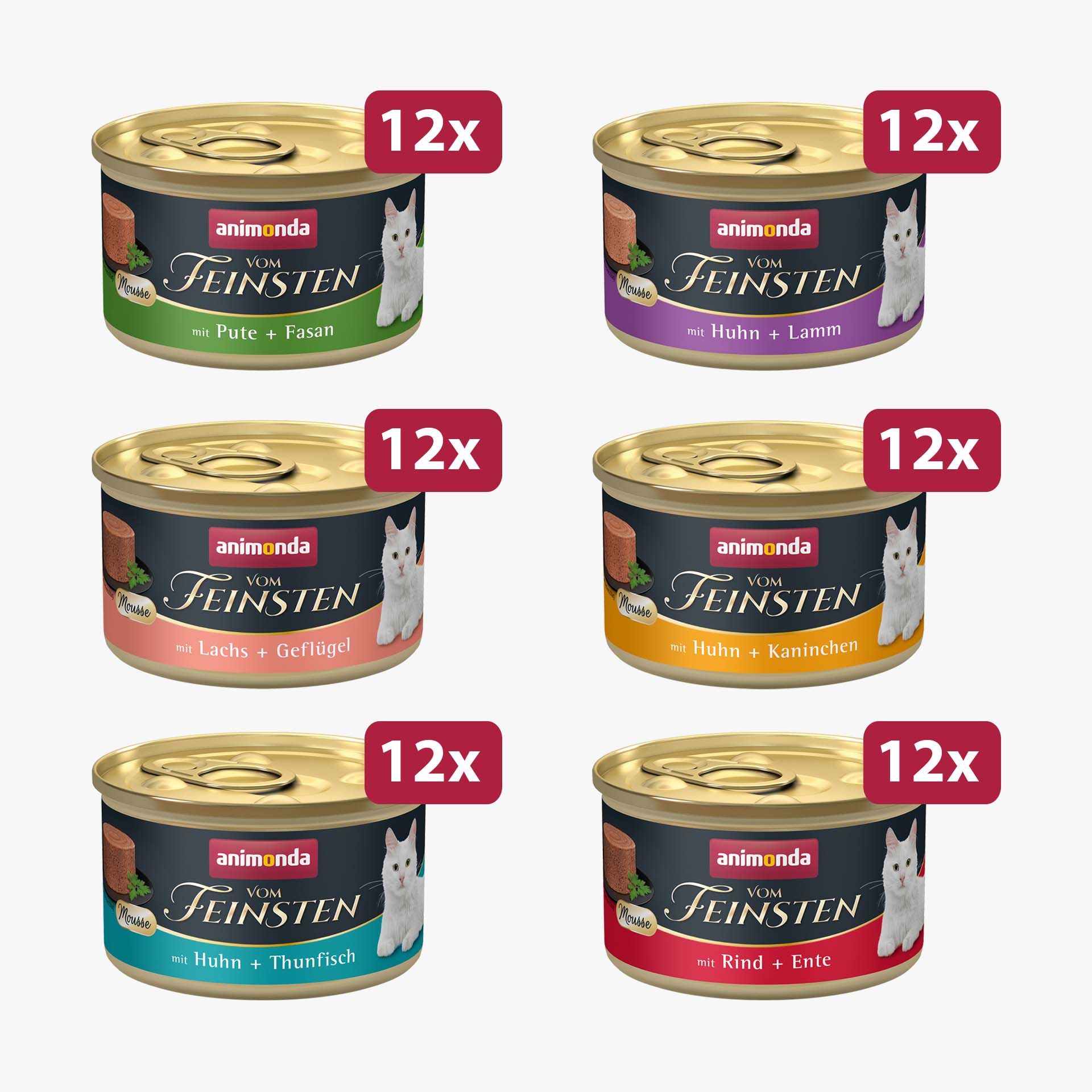 83029 animonda Vom Feinsten Adult Mousse Viefalt Katze Nassfutter